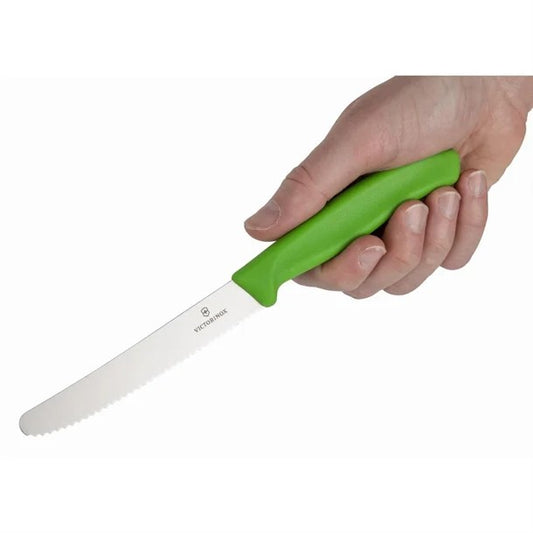 Victorinox Tomato Knife - Serrated Edge, 110mm (Green Handle)